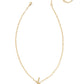 Pearl Initial X Short Pendant Necklace - Gold - Southern Belle Boutique