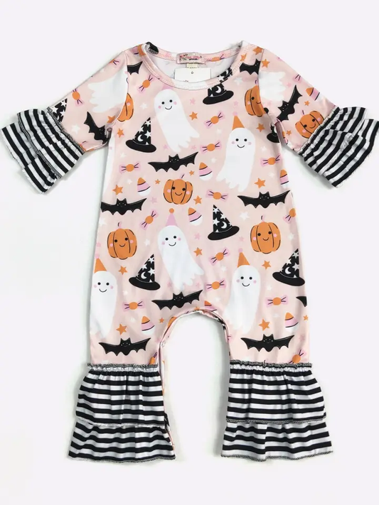 Halloween Stripes Baby Romper