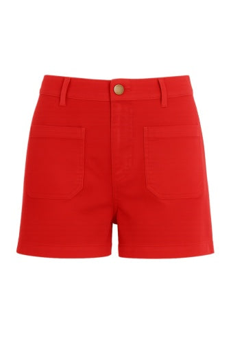 Carlisle Short - Firetruck Red - Southern Belle Boutique