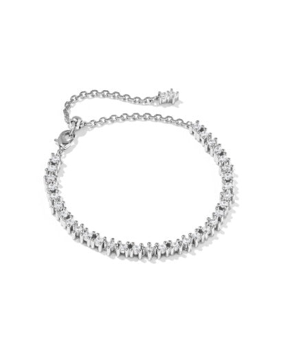Fate Tennis Bracelet - Silver White Cz - Southern Belle Boutique