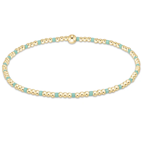Hope Sincerity Pattern 2mm Bead Bracelet - Mint - Southern Belle Boutique