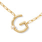 Pearl Letter G Short Pendant Necklace - Gold