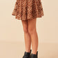 Brown Ditsy Floral Skirt