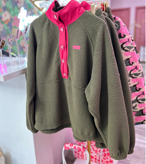 Brianna Cannon Green Fleece Set - Southern Belle Boutique