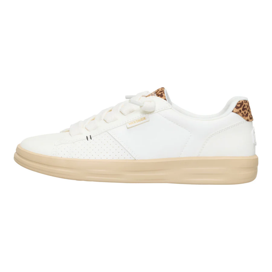 Karina Duo Classic Sneaker - Egret/Leopard Multi