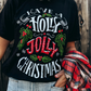 Holly Jolly Christmas Tee - Black