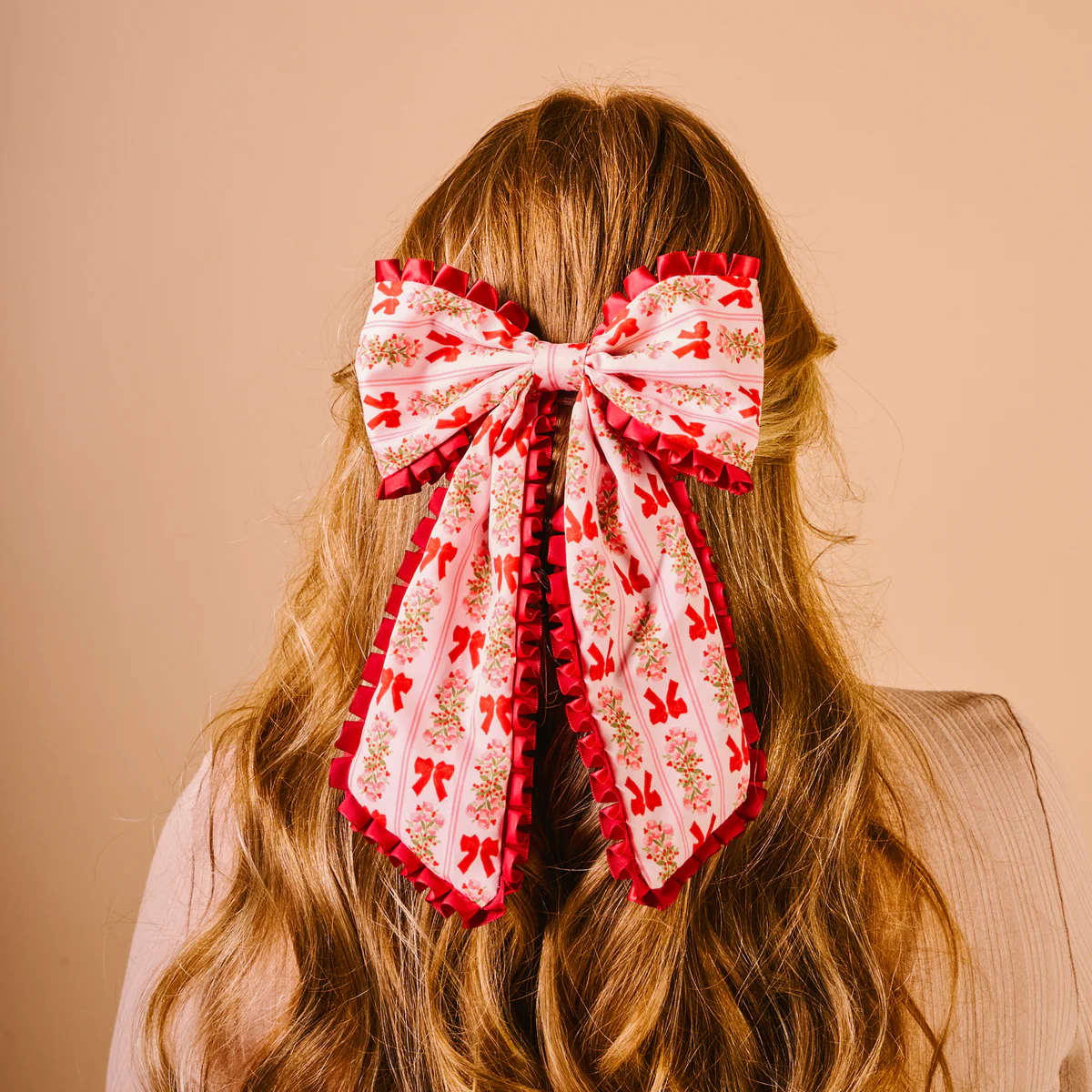 Oh So Merry Fancy Frills Hair Bow - Southern Belle Boutique