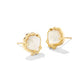 Brynne Shell Stud Earrings - Gold Ivory Mother Of Pearl - Southern Belle Boutique