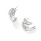 Liana Double Hoop Earrings - Silver