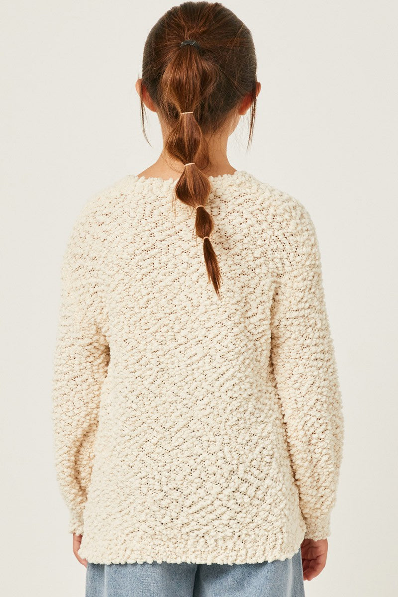 Cream Popcorn Sweater