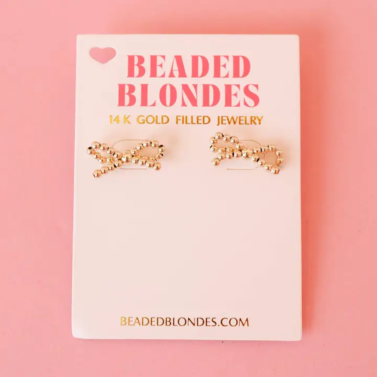 Gold Bow Earrings