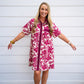 Burgundy Cream Floral Dress