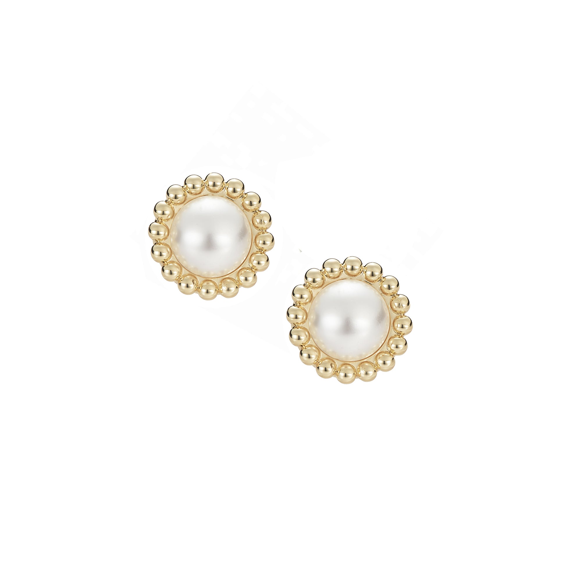 Allure Stud Earrings - Gold Pearl - Southern Belle Boutique