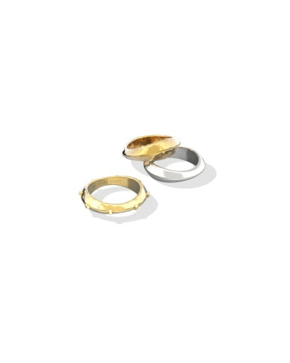 Oakland Ring Set Of 3 - Mixed Metal - Southern Belle Boutique