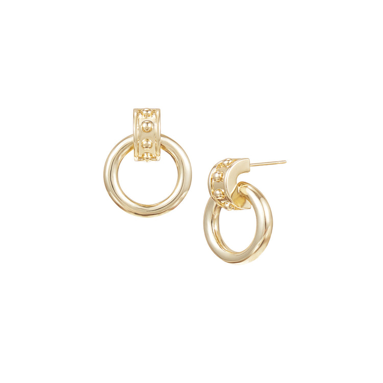 Enchanted Doorknocker Earrings - Gold