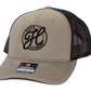 Huck Logo Snapback Cap - Khaki/Coffee - Southern Belle Boutique