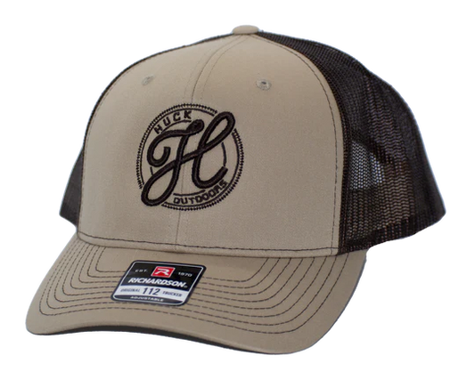 Huck Logo Snapback Cap - Khaki/Coffee - Southern Belle Boutique
