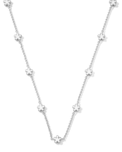 Jane Strand Necklace - Silver White Enamel - Southern Belle Boutique