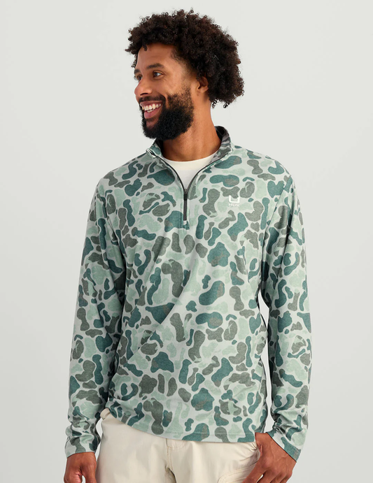 Leeward Lightweight Fleece 1/4 Zip - Volcanic Ash Camo