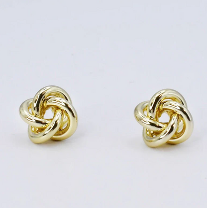 Gold Knot Stud Earrings - Southern Belle Boutique