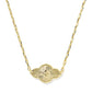 Abbie Medallion Short Pendant Necklace Gold Hot Pink Mix - Southern Belle Boutique