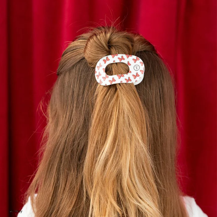 Minnie Mouse Loves Her Bows! Tiny Flat Round Hair Clip - Southern Belle Boutique