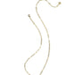 Elisa Enamel Frame Paperclip Necklace - Gold Red Illusion - Southern Belle Boutique