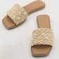 Engine Pearl Raffia Slide Sandal