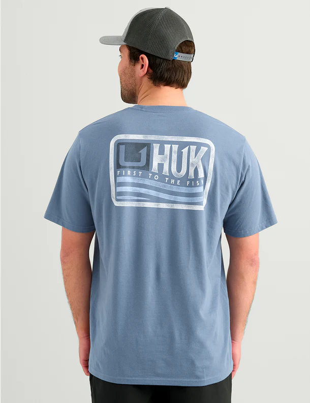 Huk Born Wave Tee - Stormy Blue - Southern Belle Boutique