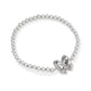 Haley Bow Stretch Bracelet - Silver Ivory Mother Of Pearl
