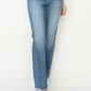 Mid Rise Gray Hem Bootcut Jeans