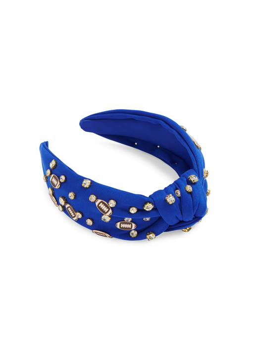 Game Day Charms Knotted Headband - Blue