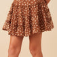 Brown Ditsy Floral Skirt