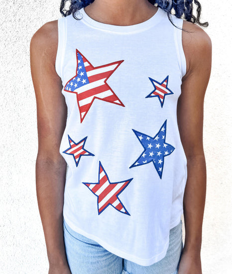 American Flag Star Tank - Southern Belle Boutique