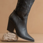 The Bronco Black Knee High Western Boot