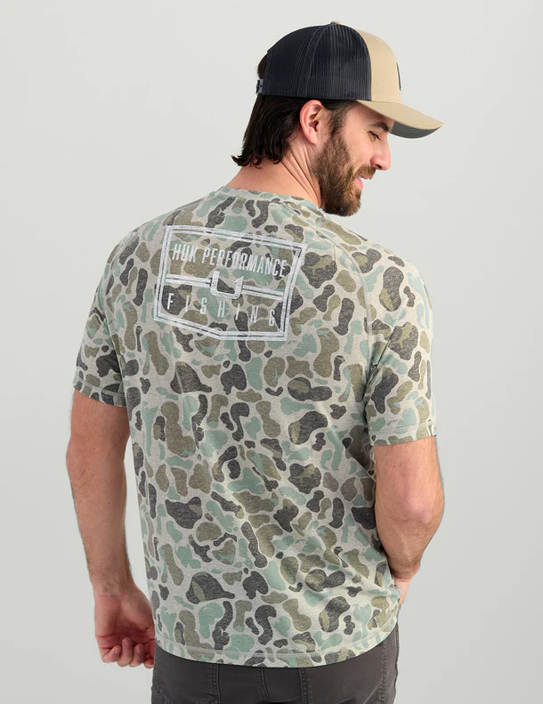 Drift Short Sleeve Performance Tee - Volcanic Ash Camo - Southern Belle Boutique