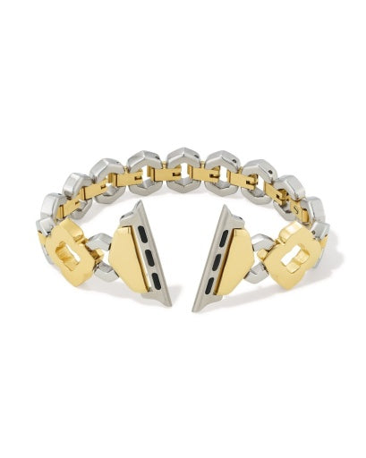 Medallion Watch Band in Two Tone Stainless Steel - Southern Belle Boutique