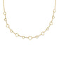 Haisley Heart Strand Necklace - Gold White Crystal