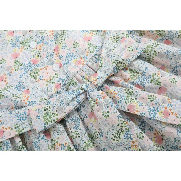 Pink Floral Print Smocked Flutter Dress - Southern Belle Boutique