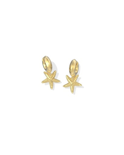 Parker Starfish Huggie Earrings Gold - Southern Belle Boutique