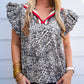 Animal Red Stripe Blouse