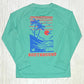 Teal LS Performance Tee - Palms - Southern Belle Boutique