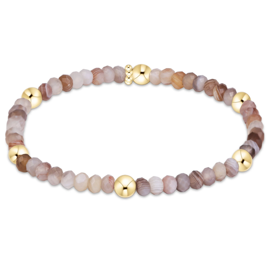 Presence Gemstone 4mm Bracelet - Botswana Agate - Southern Belle Boutique