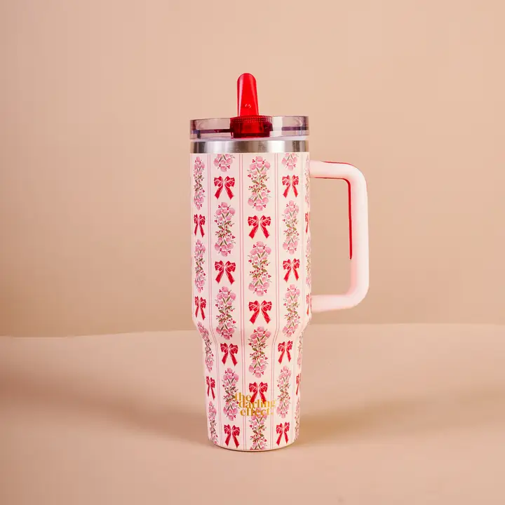 40 oz Lifestyle Flip Straw Tumbler-Oh So Merry - Southern Belle Boutique