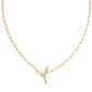 Pearl Initial Y Short Pendant Necklace - Gold - Southern Belle Boutique