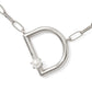 Pearl Letter D Short Pendant Necklace - Silver