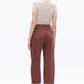 High Rise Cuffed Barrel Jean - Espresso - Southern Belle Boutique