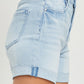 High Rise Cuffed Shorts - Light Wash - Southern Belle Boutique