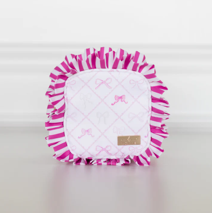 Goldie Girl Bows Ruffled Nylon Tech Organizer