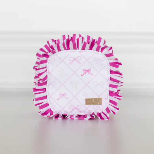 Goldie Girl Bows Ruffled Nylon Tech Organizer - Southern Belle Boutique